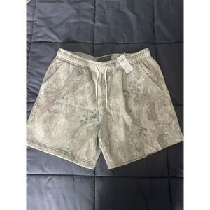 Abercrombie & Fitch Shorts Mens Large Gray Camo 5" Soft A&F Essentials Fleece